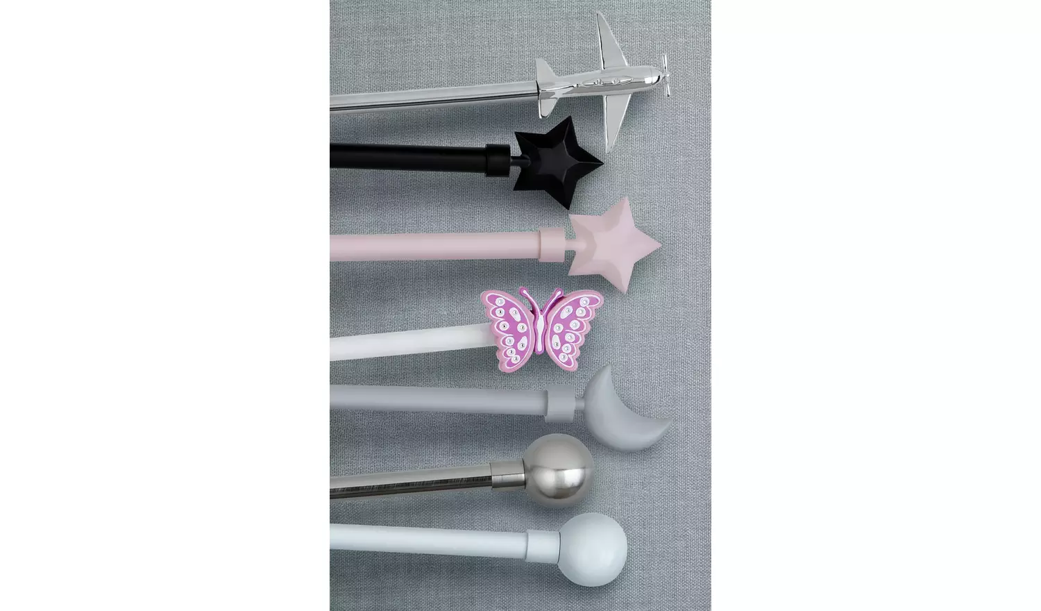 Home Essentials White Extendable Curtain Pole - 70cm - 120cm