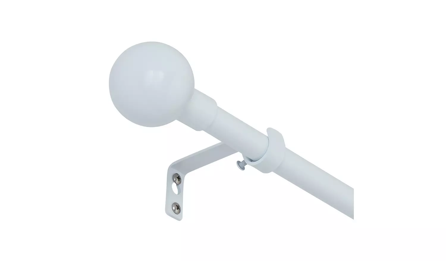 Home Essentials White Extendable Curtain Pole - 70cm - 120cm
