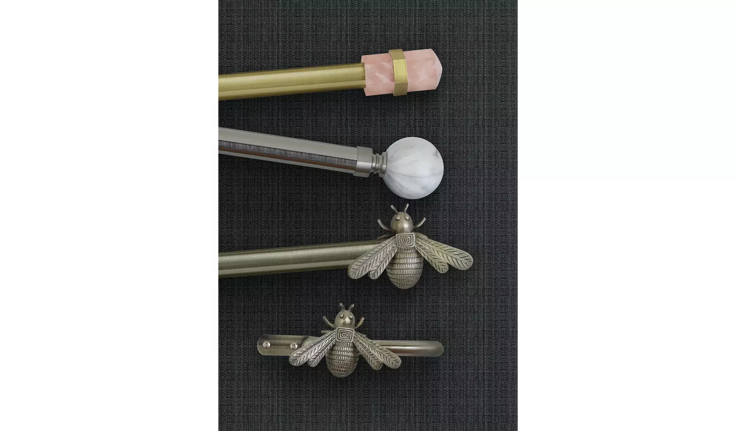 Argos Home Marble Extendable Curtain Pole - 110cm - 300cm