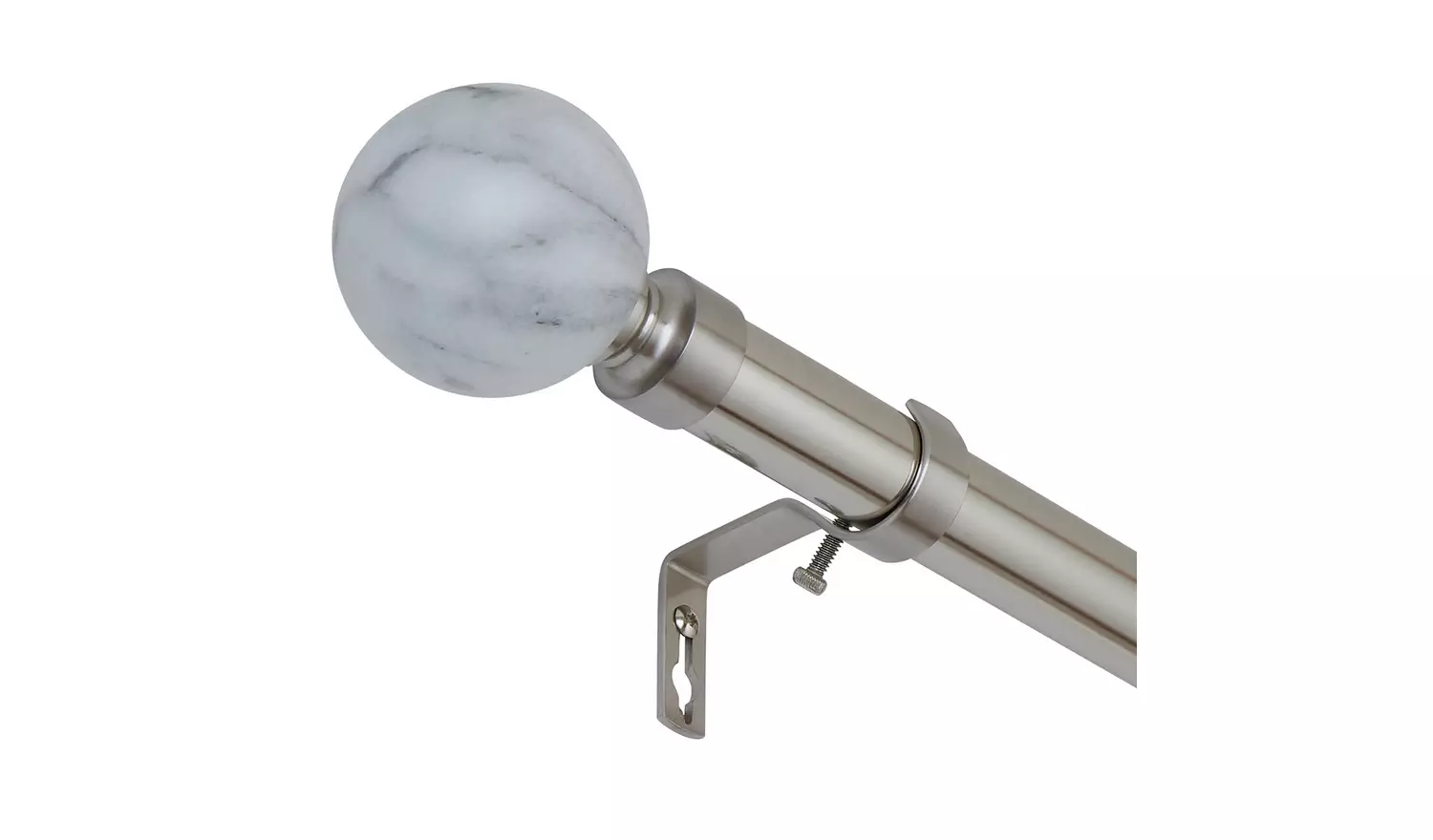 Argos Home Marble Extendable Curtain Pole - 110cm - 300cm