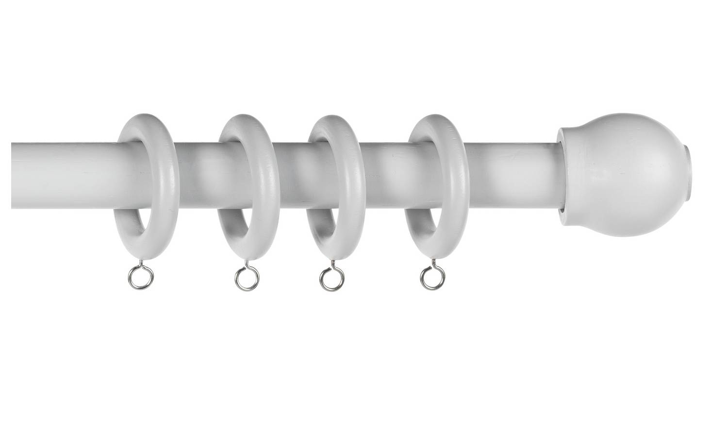 Argos Home Grey Wooden Fixed Curtain Pole - 180cm