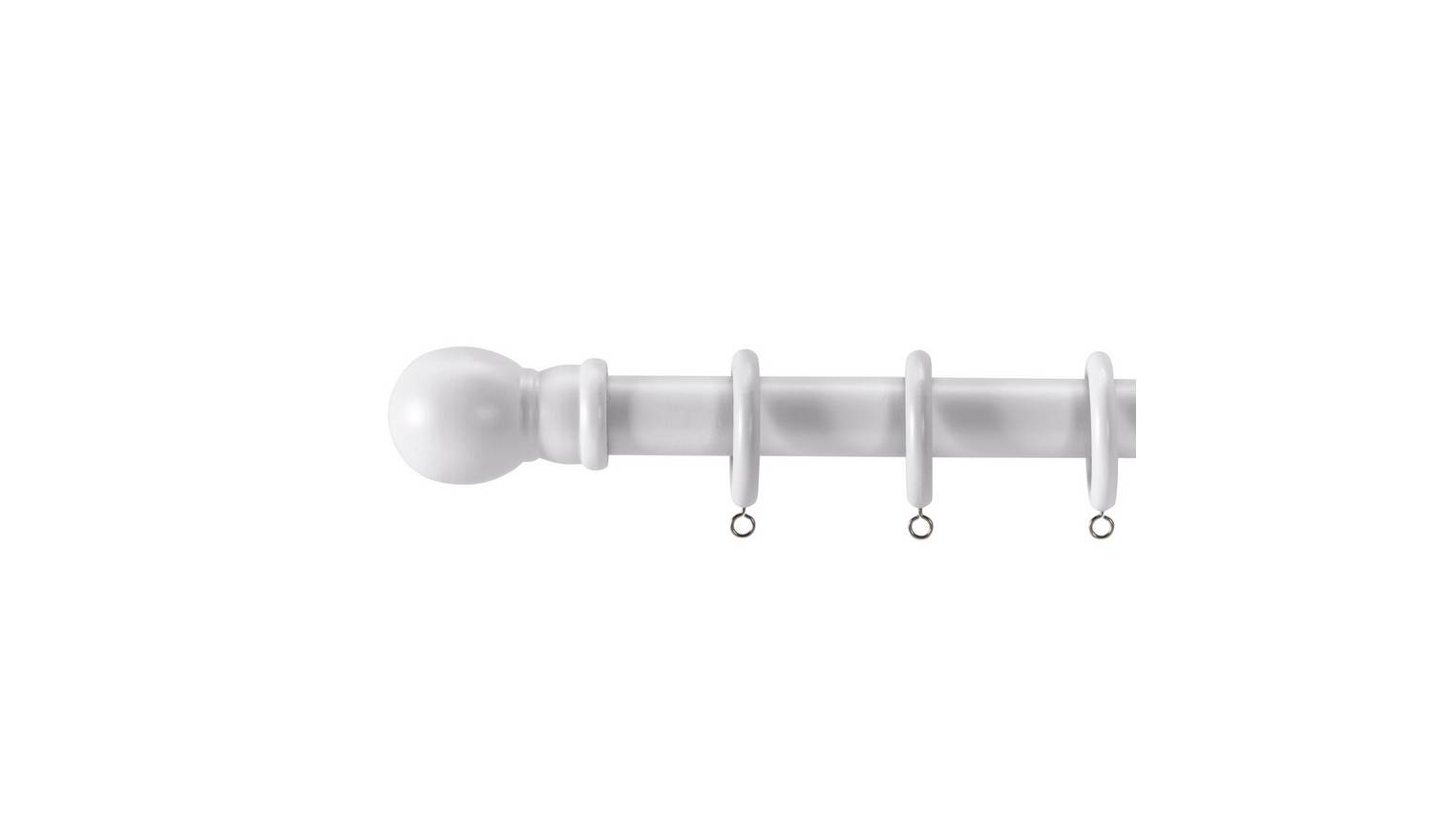 Argos Home Grey Wooden Fixed Curtain Pole - 240cm