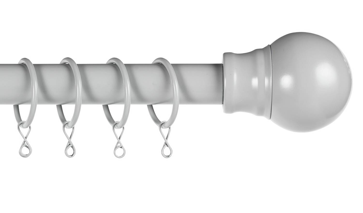 Argos Home Grey Extendable Curtain Pole - 110cm - 300cm