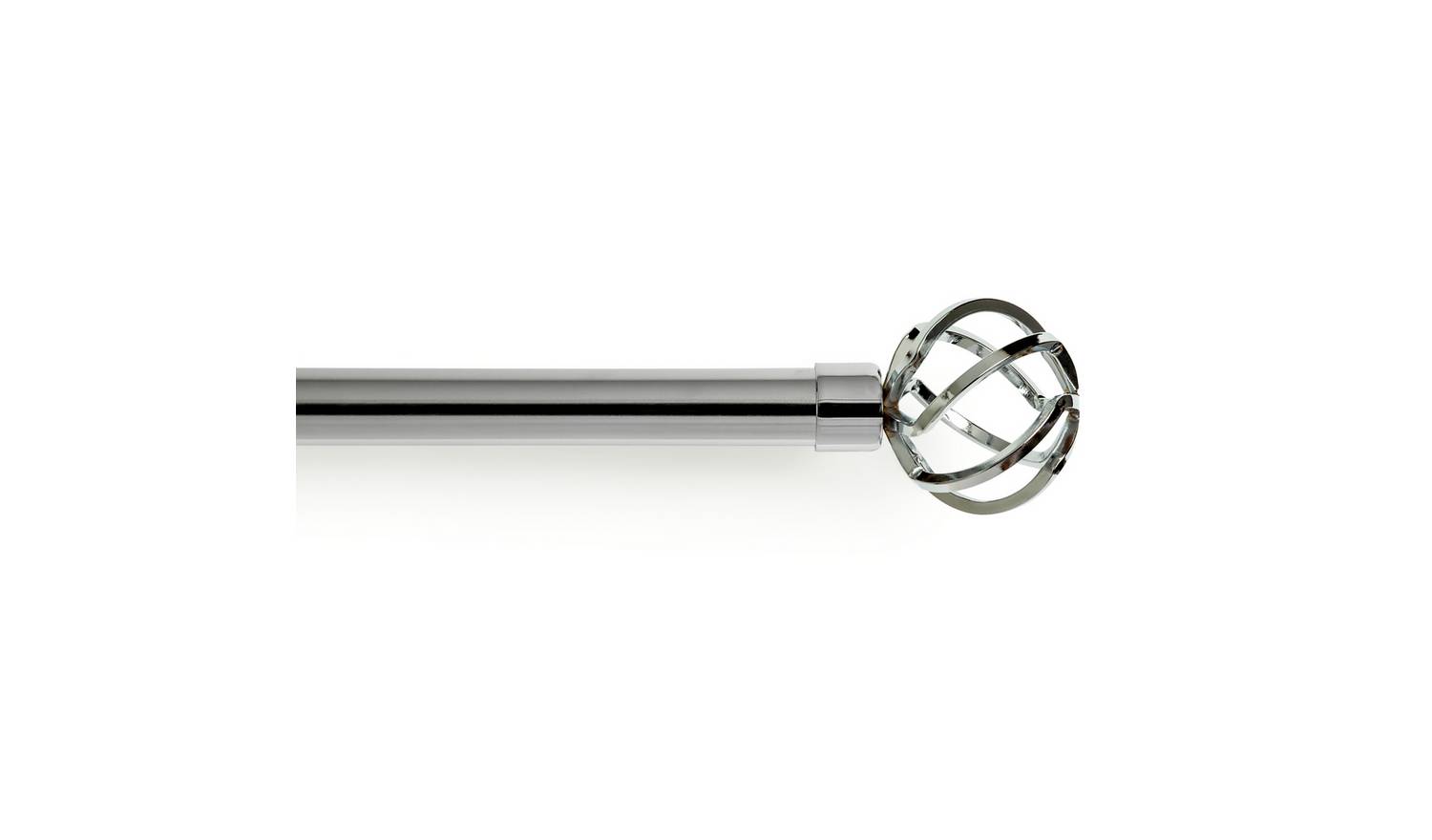 Argos Home Silver Extendable Curtain Pole - 120cm - 210cm