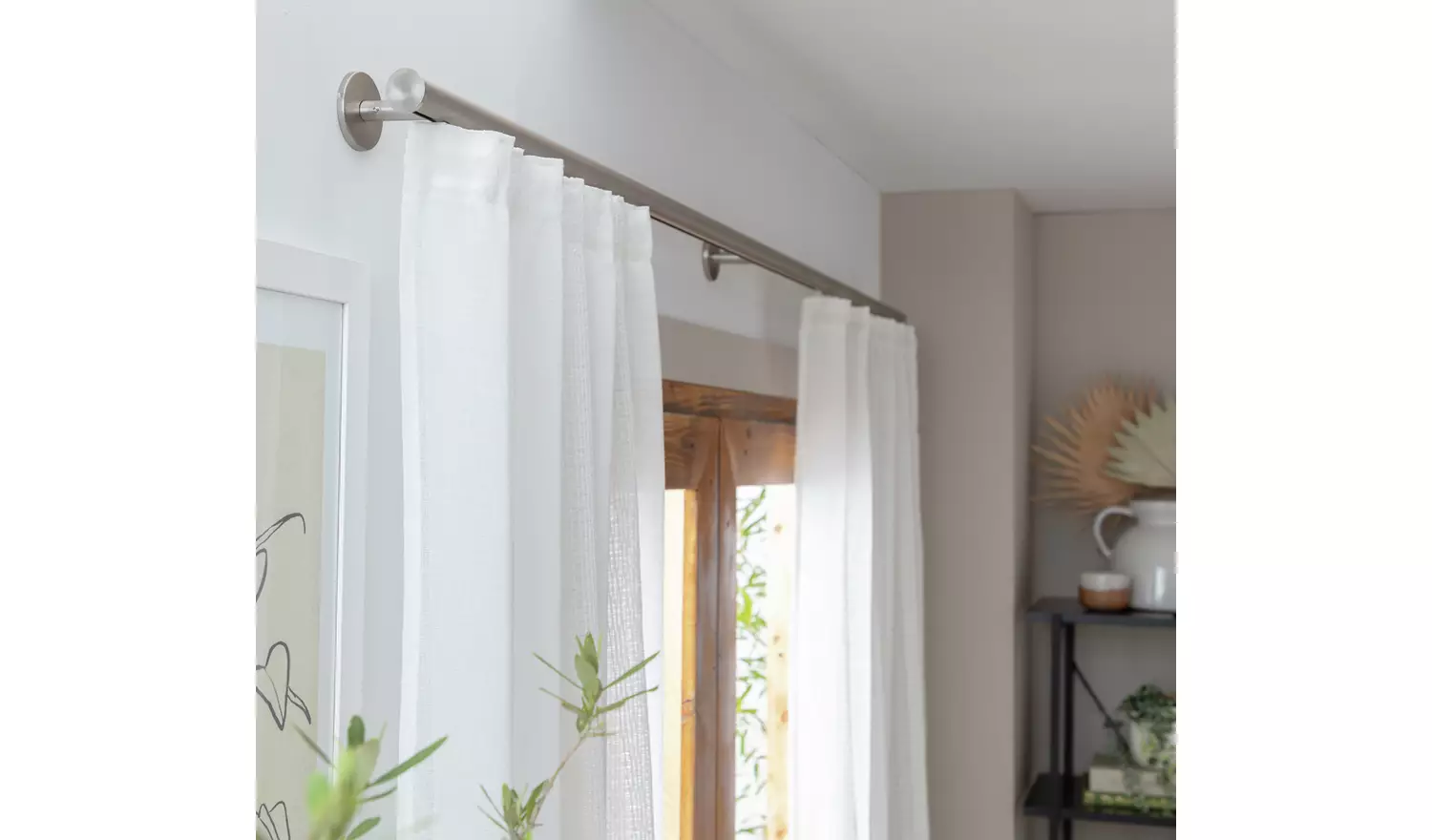 Argos Home Chrome Curtain Track - 150cm