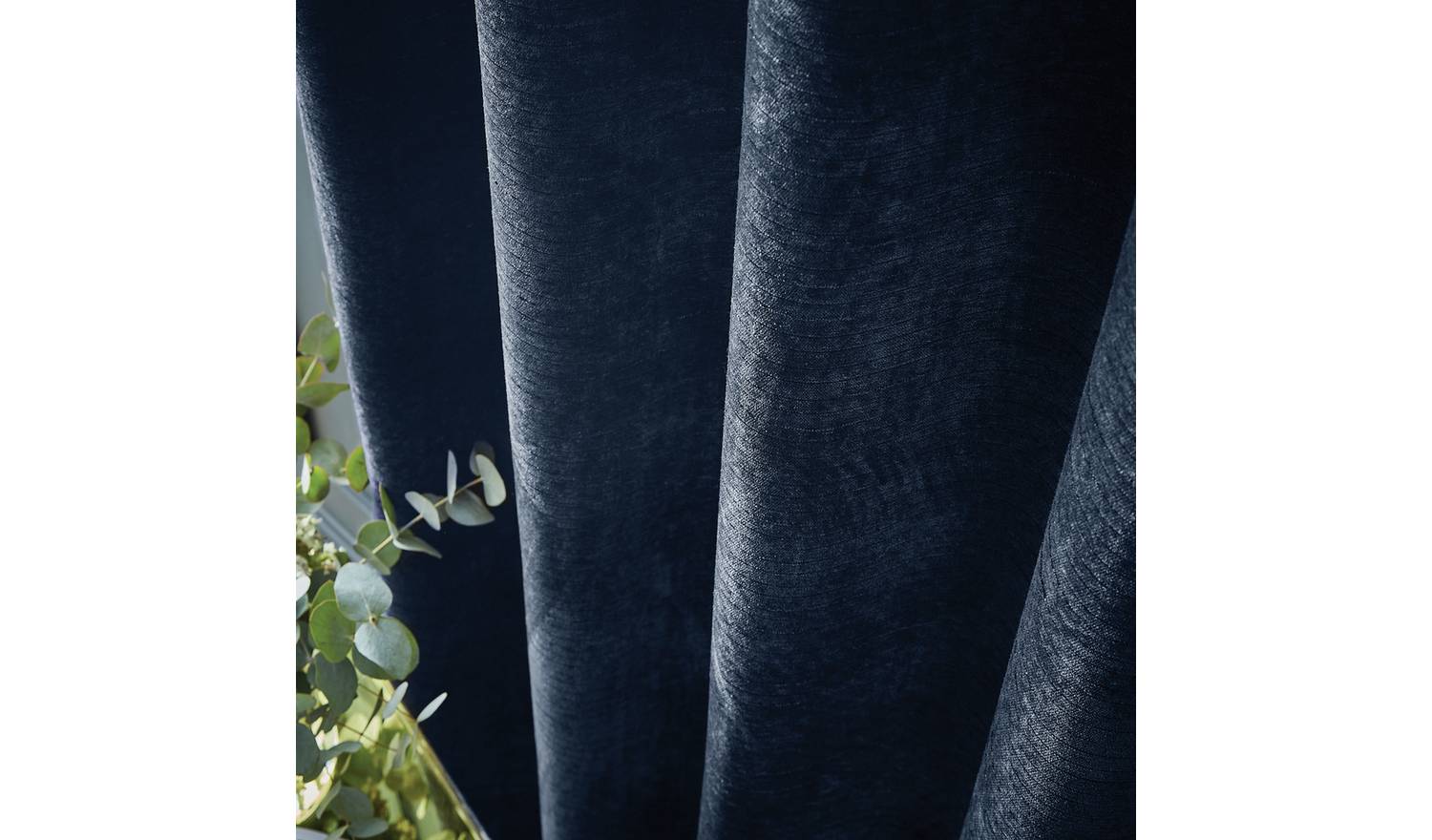Hyperion Selene Chenille Curtain - Navy - 117X229cm