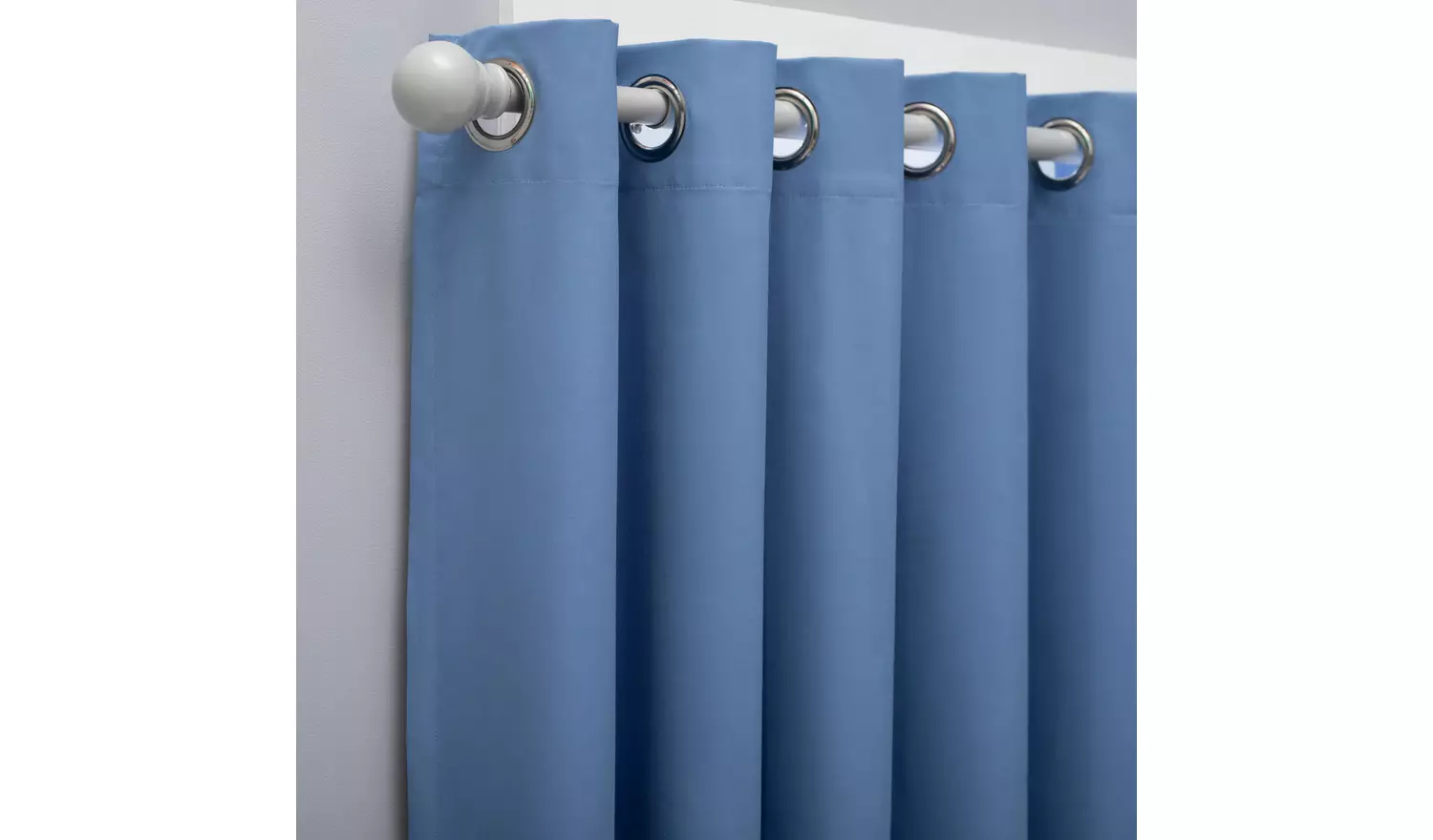 Habitat Kids Plain Blackout Eyelet Curtains - Blue