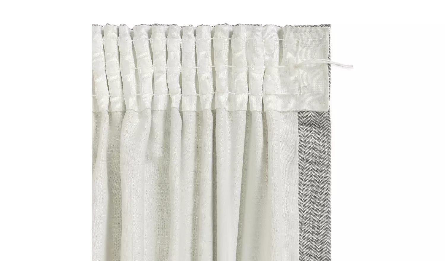 Habitat Herringbone Fully Lined Pencil Pleat Curtains - Grey