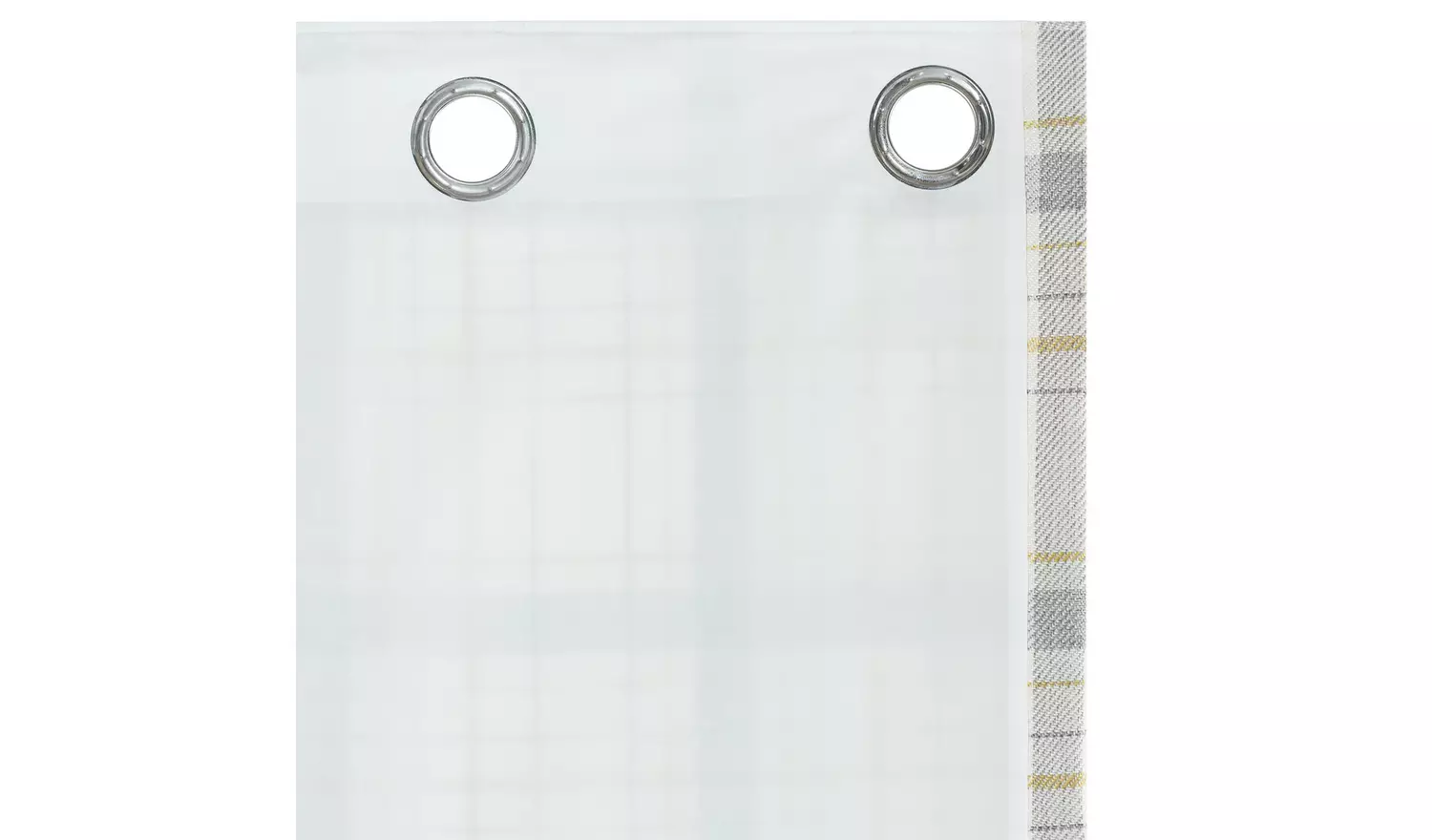 Habitat Classic Check Fully Lined Eyelet Curtains - Grey