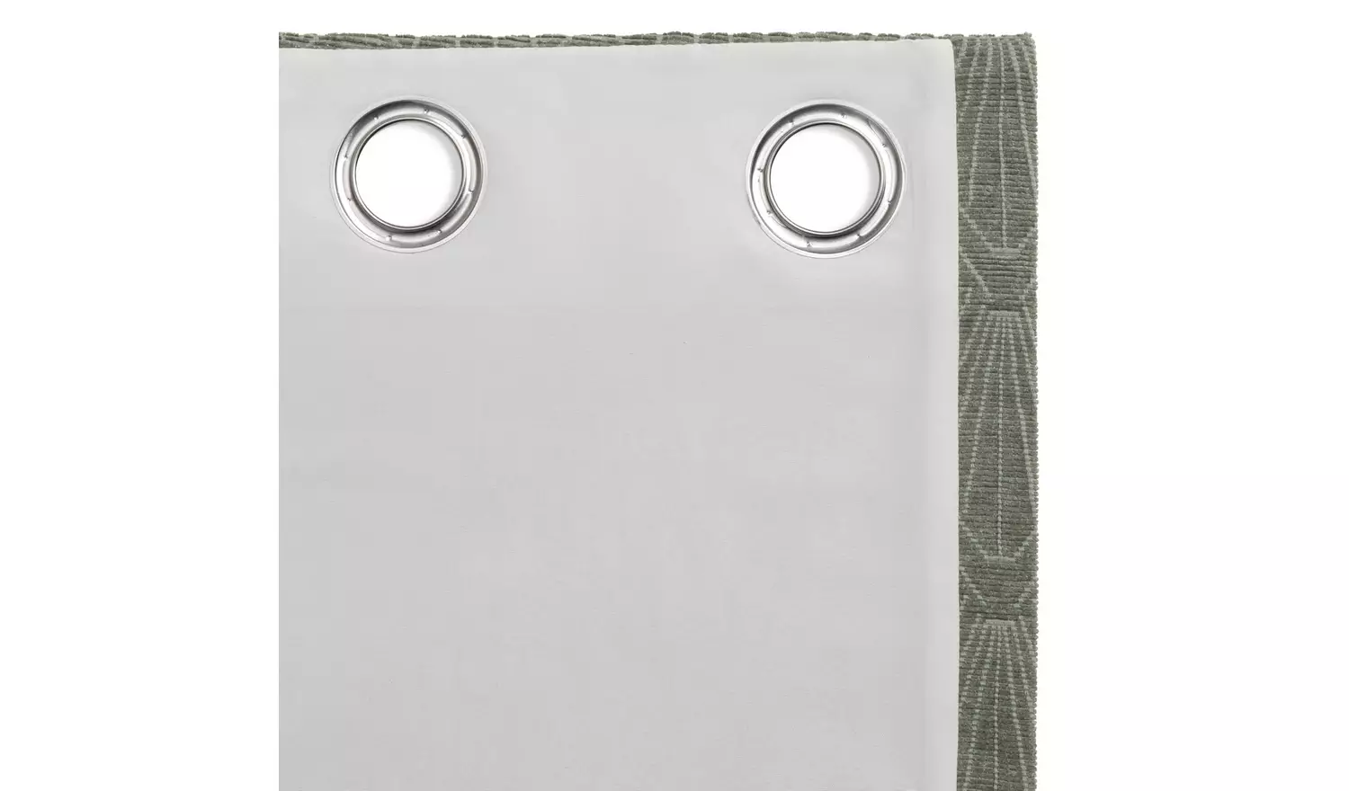 Habitat Geo Jacquard Thermal Eyelet Curtains - Green