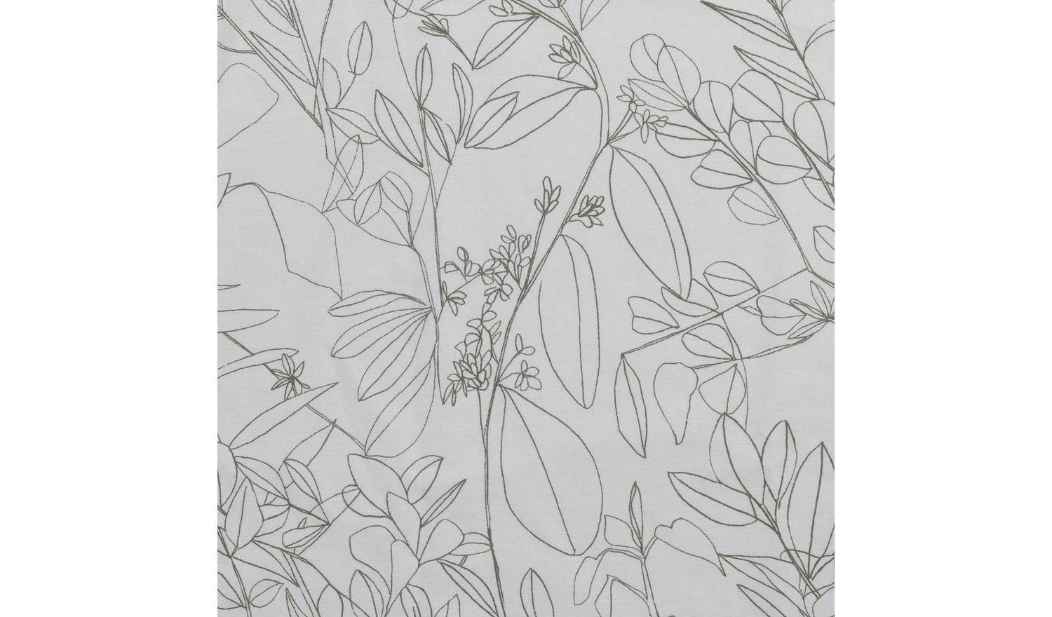 Habitat Floral Blackout Pencil Pleat Curtains -Green & White