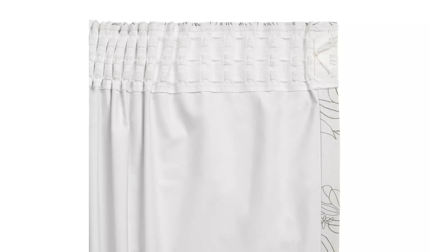 Habitat Floral Blackout Pencil Pleat Curtains -Green & White