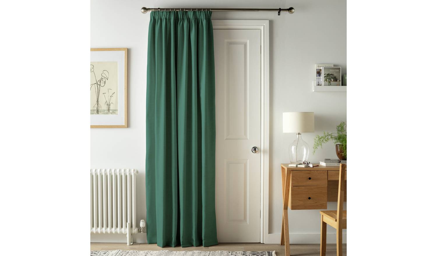 Argos Home Thermal Door Curtain - Green