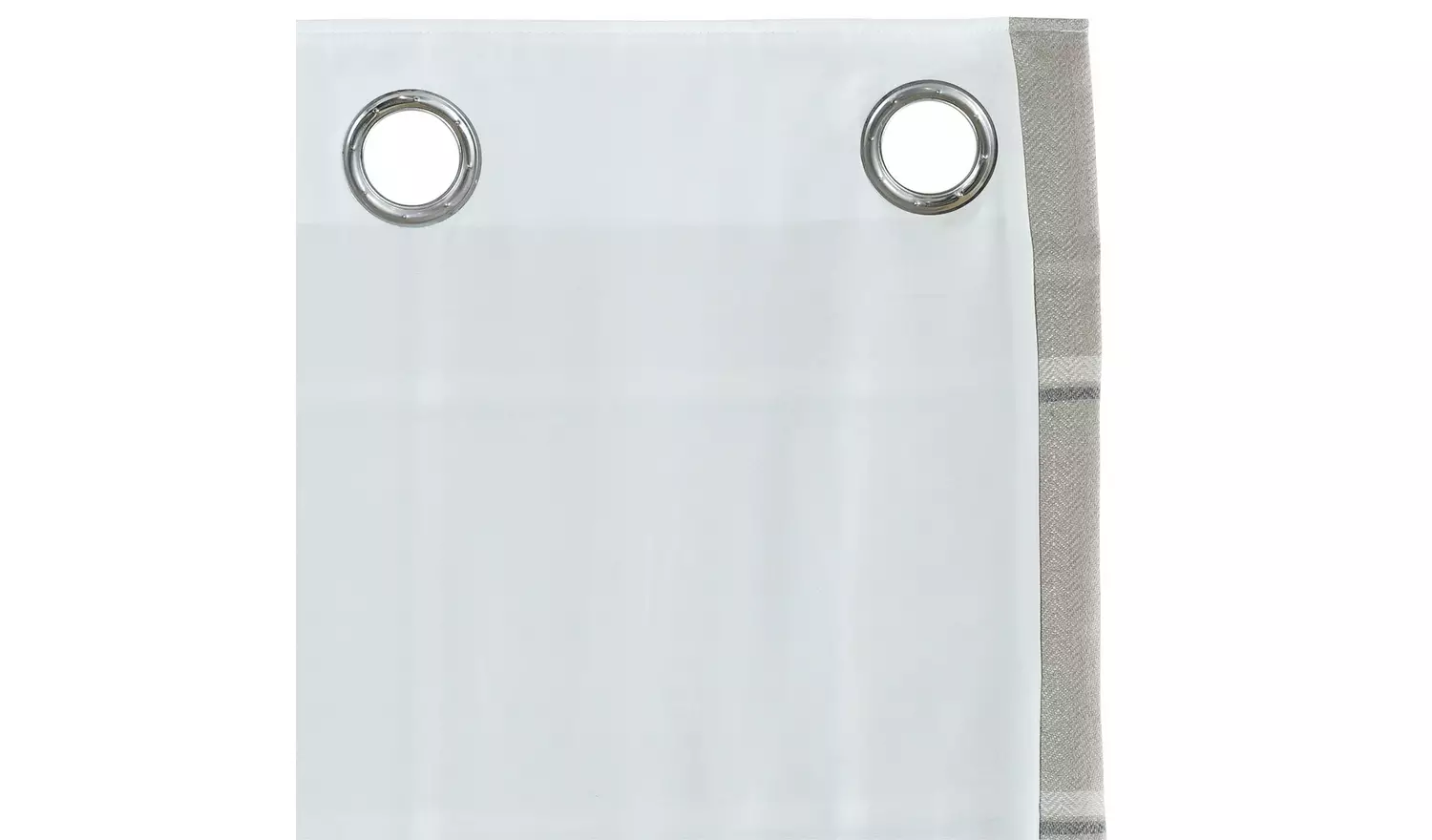 Habitat Square Check Fully Lined Eyelet Curtains - Natural