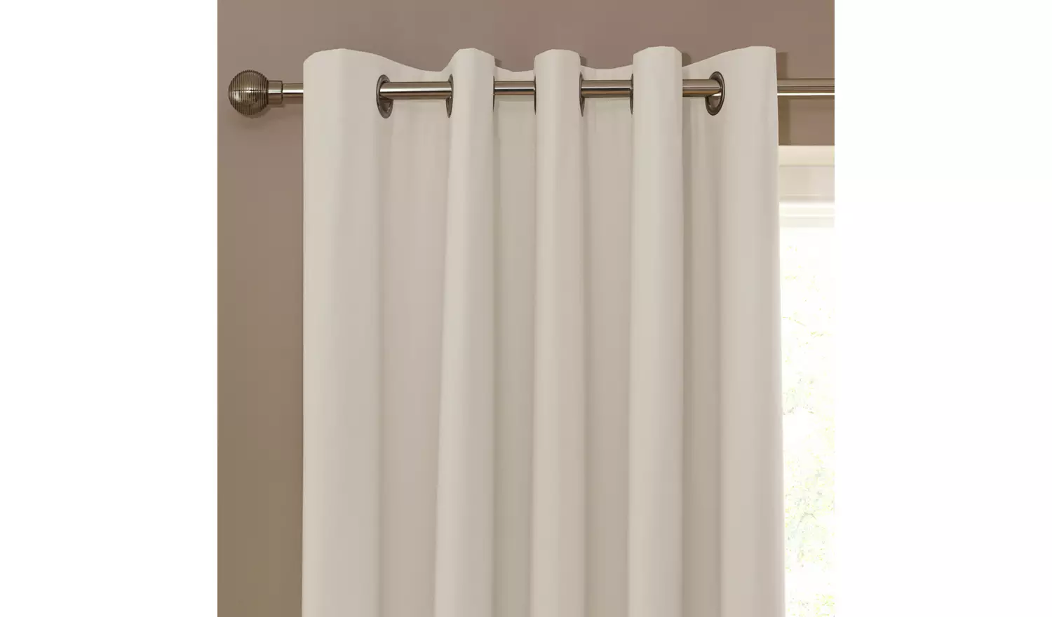 Habitat Plain Blackout Eyelet Curtains - Natural