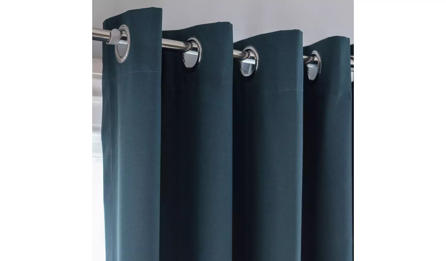 Habitat Plain Blackout Eyelet Curtains - Dark Teal