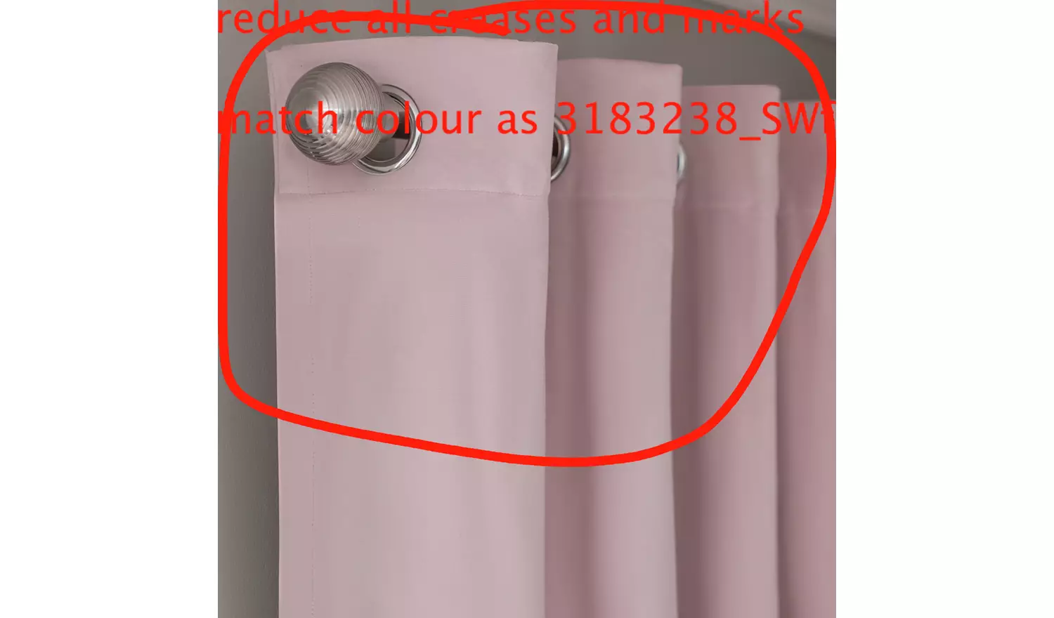 Habitat Plain Matt Velvet Eyelet Curtains - Blush Pink