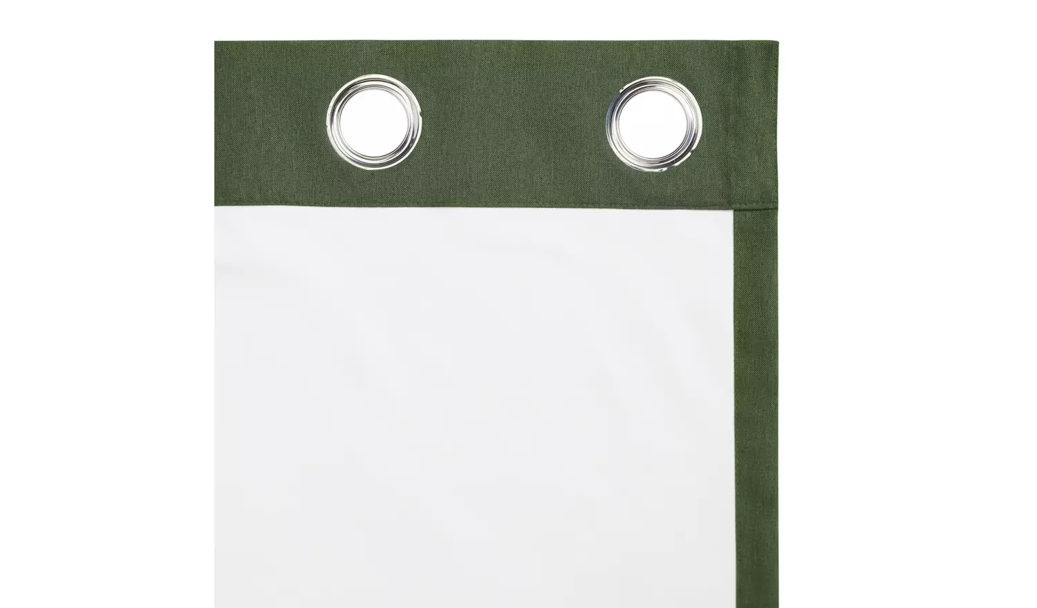 Home Essentials Plain Blackout Eyelet Curtains - Green