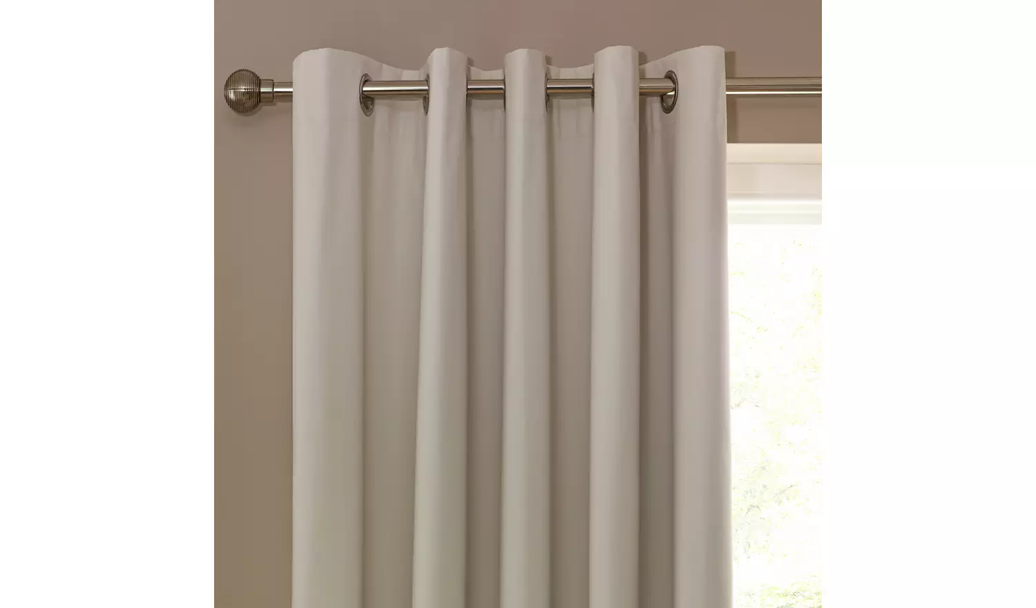 Habitat Plain Blackout Eyelet Curtains - Cream