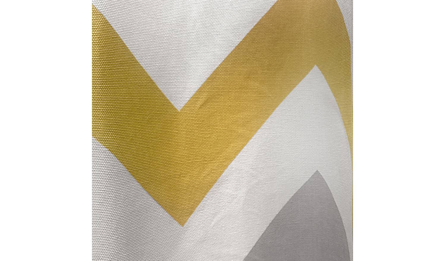 Fusion Chevron Fully Lined Eyelet Curtains - Ochre