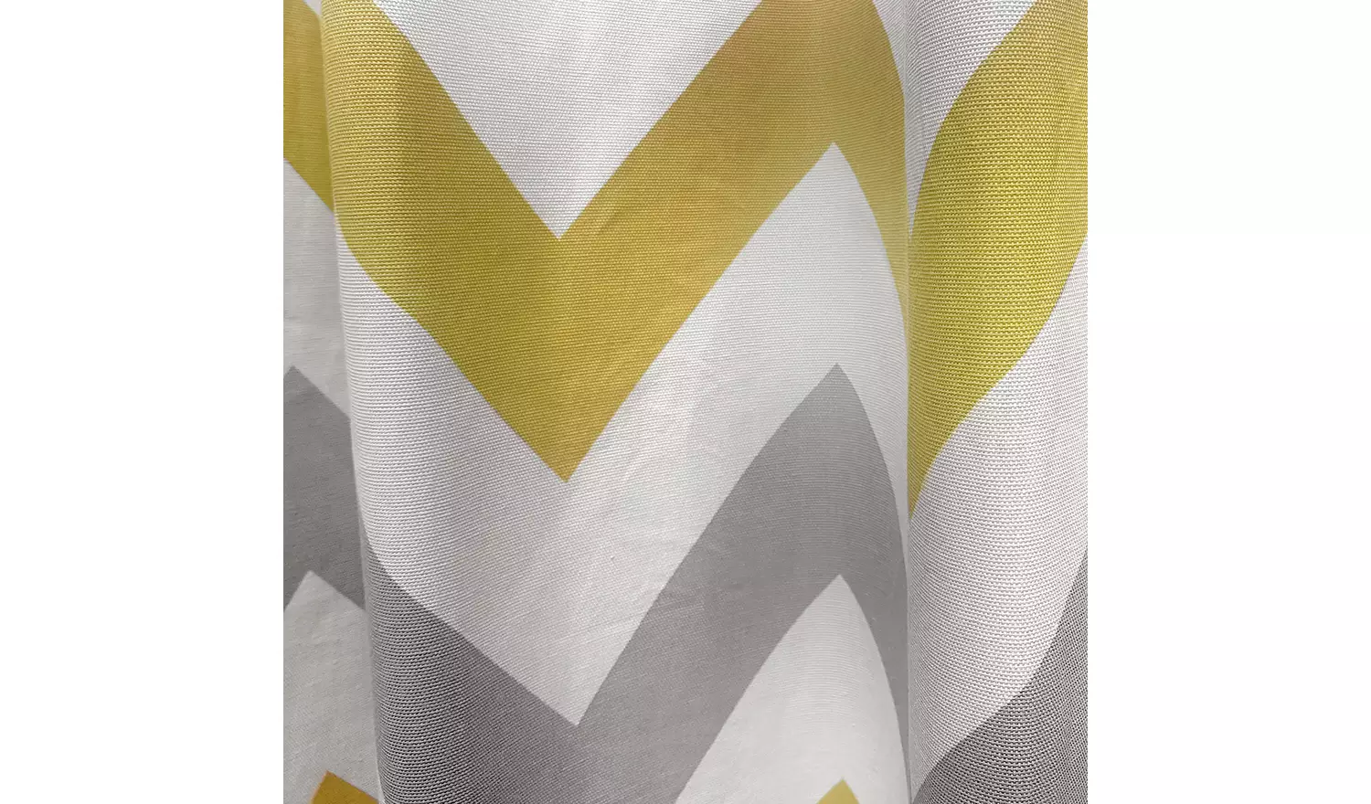 Fusion Chevron Fully Lined Eyelet Curtains - Ochre