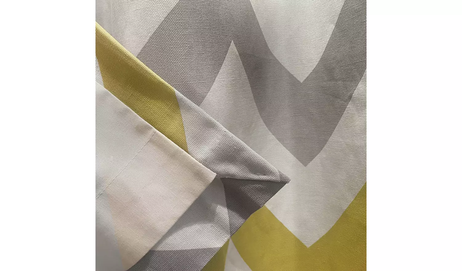 Fusion Chevron Fully Lined Eyelet Curtains - Ochre