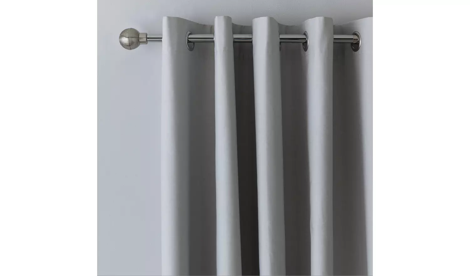 Habitat Blackout Plain Eyelet Curtains - Dove Grey