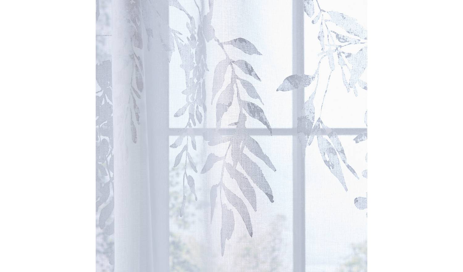 Catherine Lansfield Wisteria Voile - White - 140x137cm