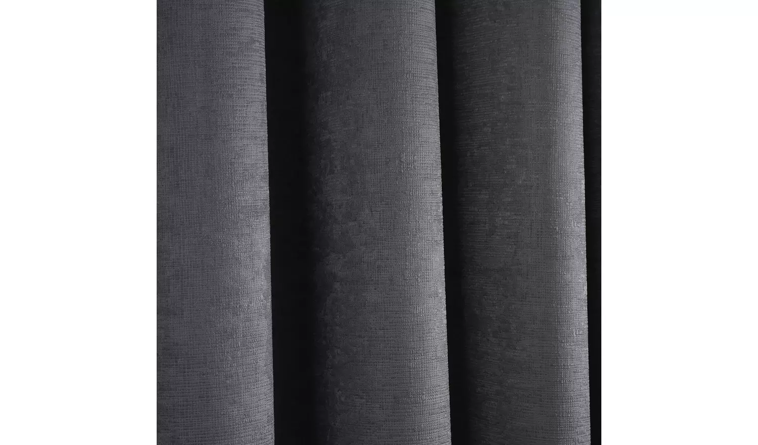 Fusion Strata Dim Out Woven Eyelet Curtains - Charcoal