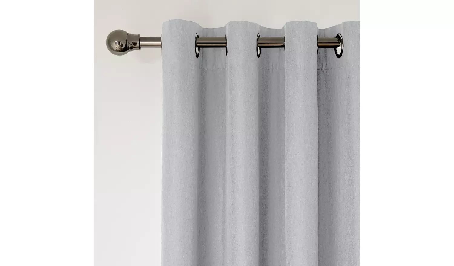 Home Essentials Plain Blackout Eyelet Curtains - Dove Grey