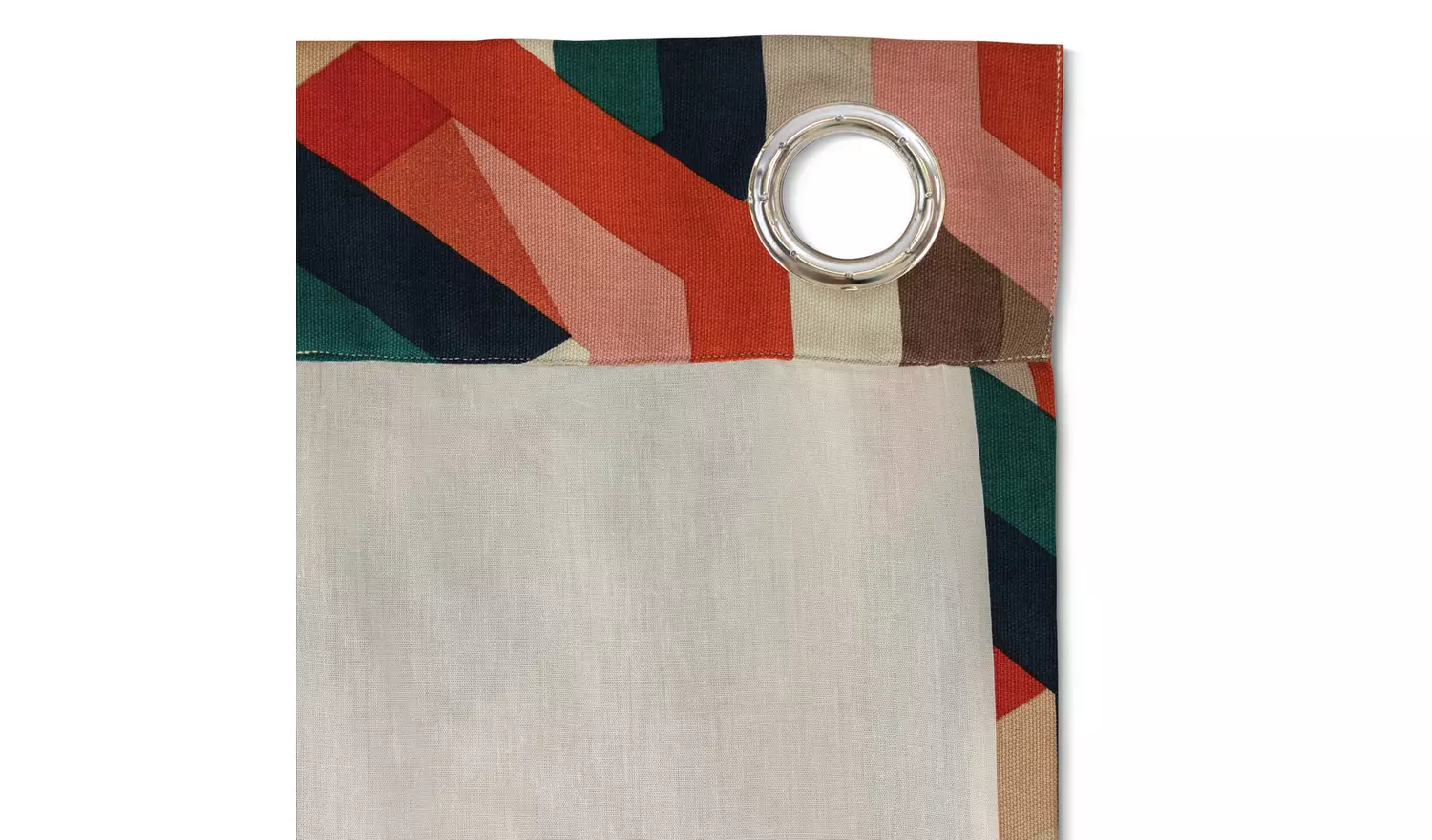 Habitat Chain Check Fully Lined Eyelet Curtains - Multi