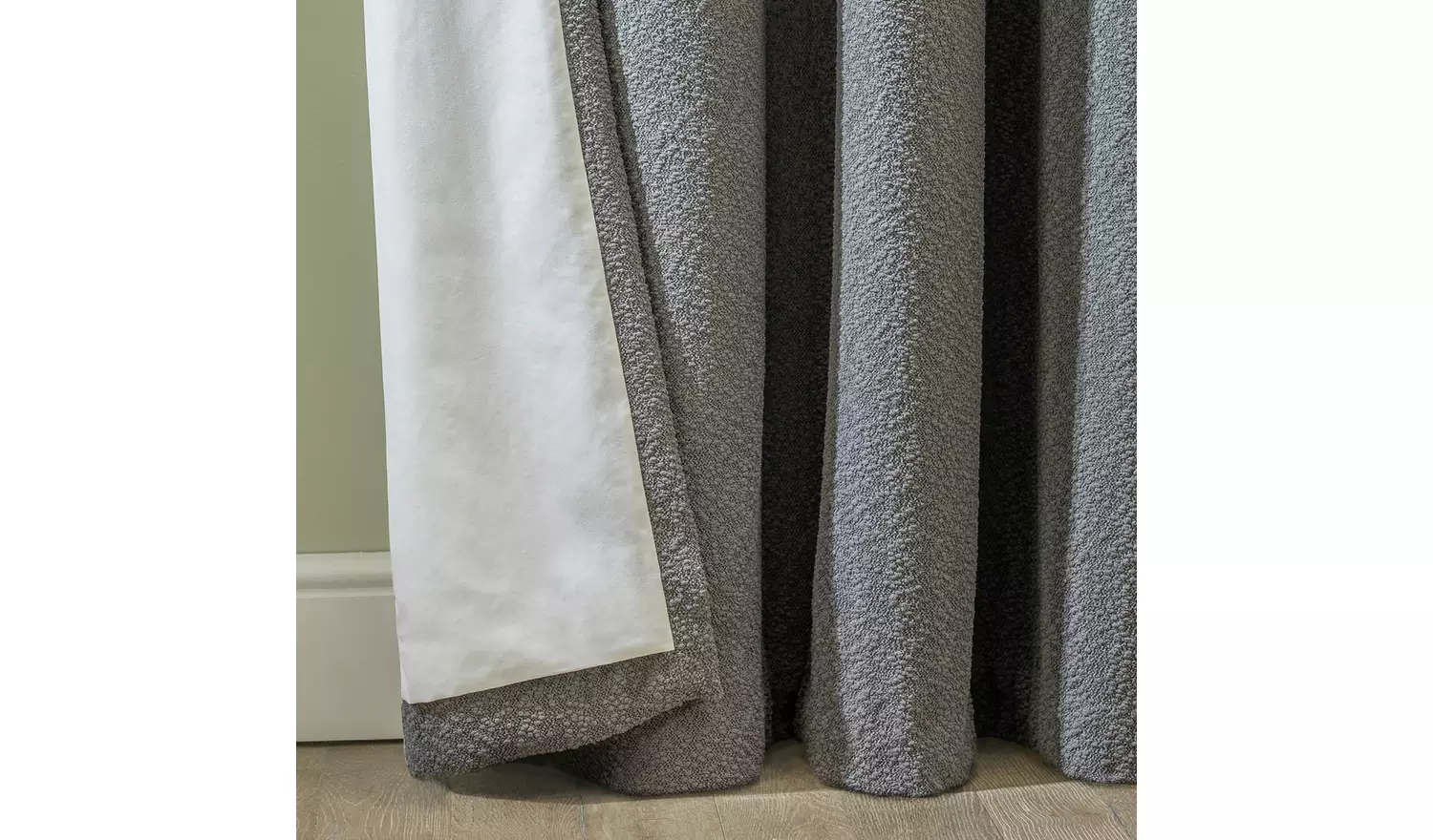 Habitat Boucle Plain Blackout Eyelet Curtains - Dark Grey