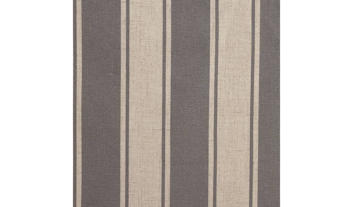 Habitat Stripe Printed Lined Eyelet Curtains - Charcoal