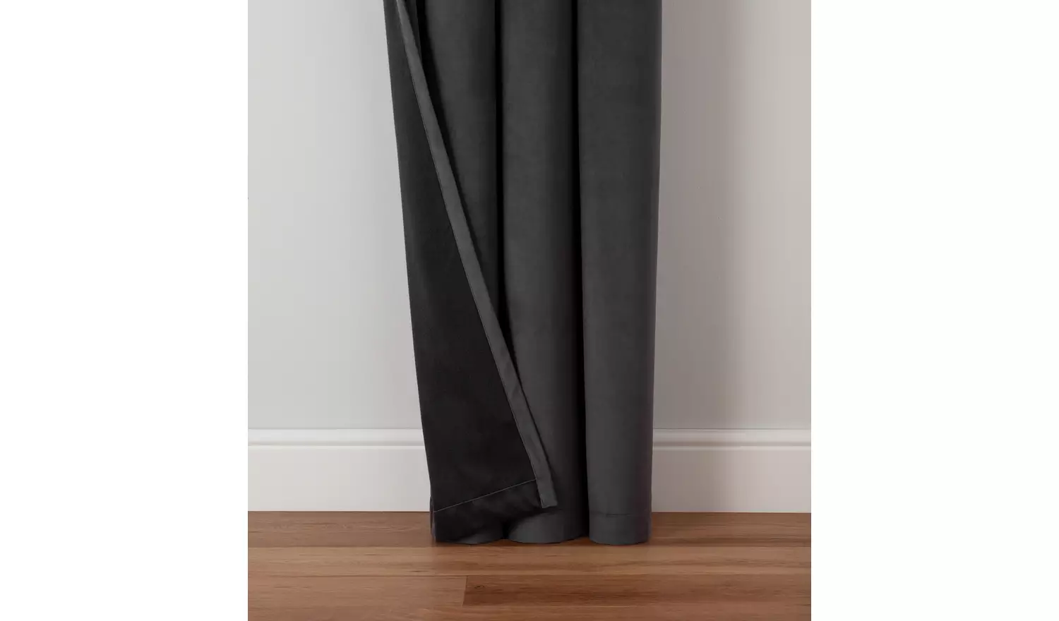 Habitat Plain Matt Velvet Dimout Eyelet Curtains - Grey