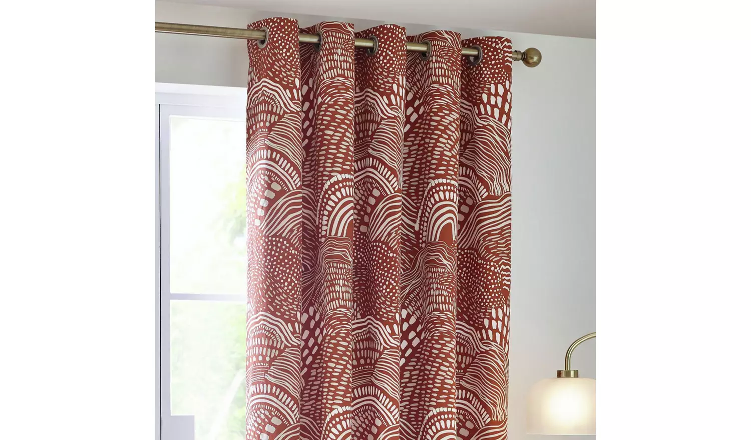 Hoem Nola Fully Lined Eyelet Curtains - 168x229cm