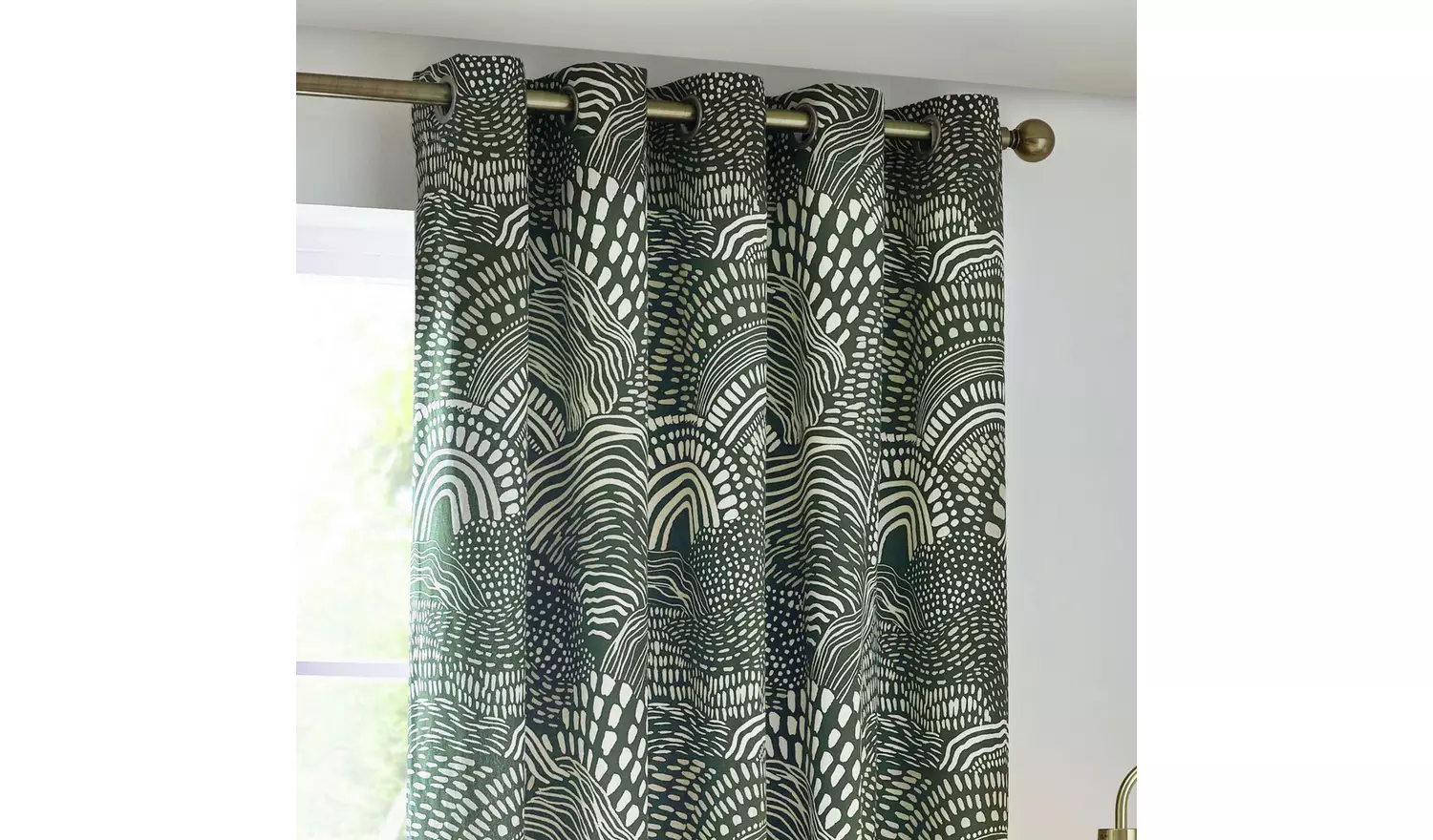Hoem Nola Fully Lined Eyelet Curtains - 117x137cm