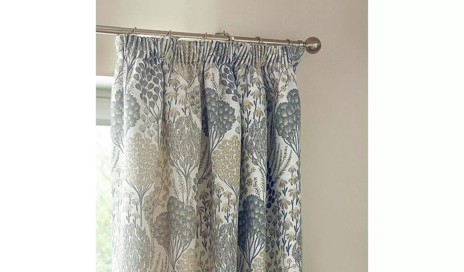 Wylder Ophelia Pencil Pleat Curtains - Beige - 117x137cm