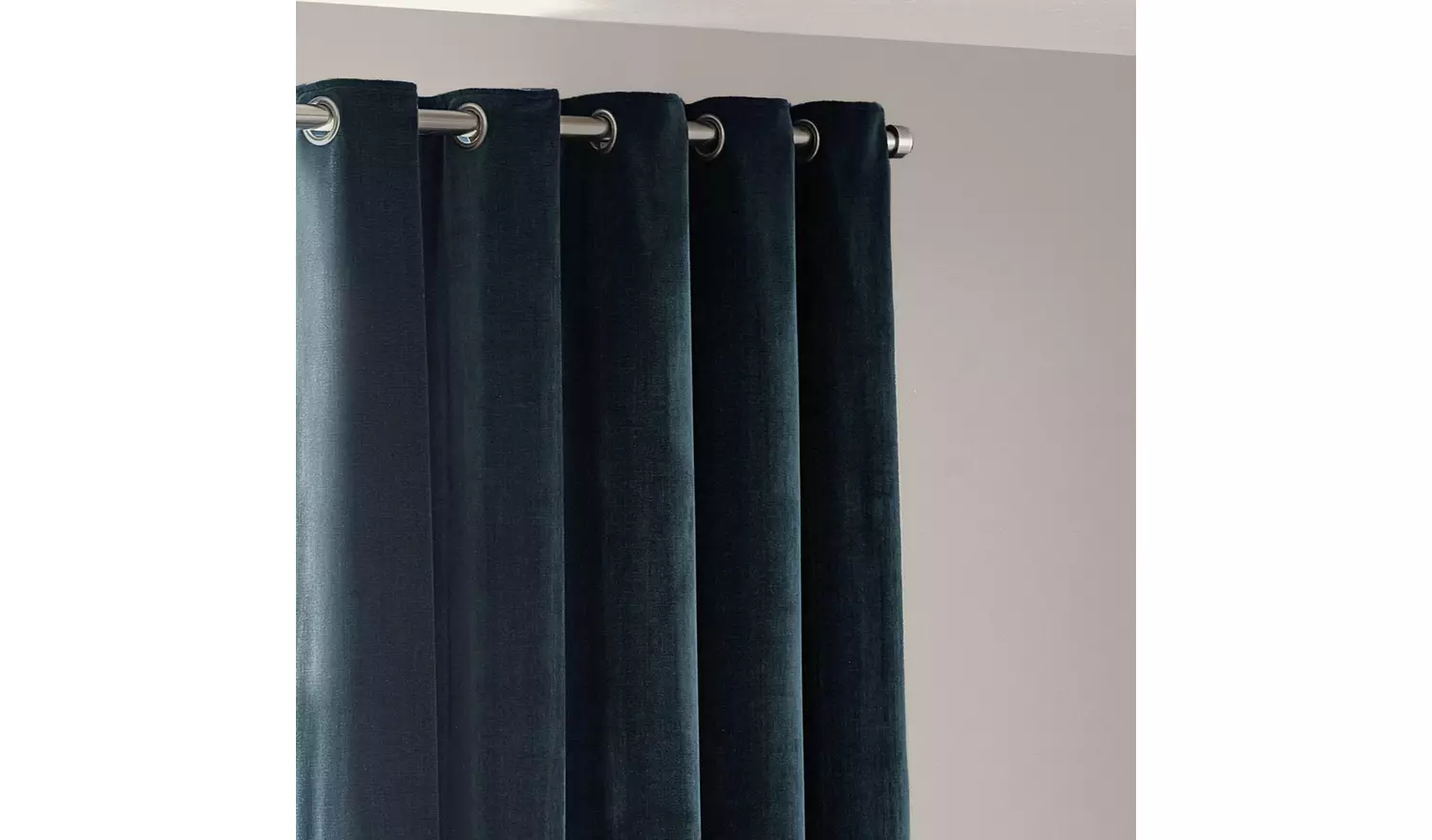 Yard Chenille Fully Lined Eyelet Curtains - Navy - 168x137cm