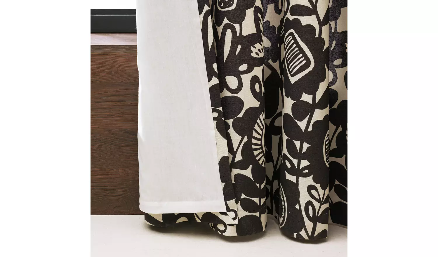 Habitat x Scion Kukkia Fully Lined Eyelet Curtain -168x183cm