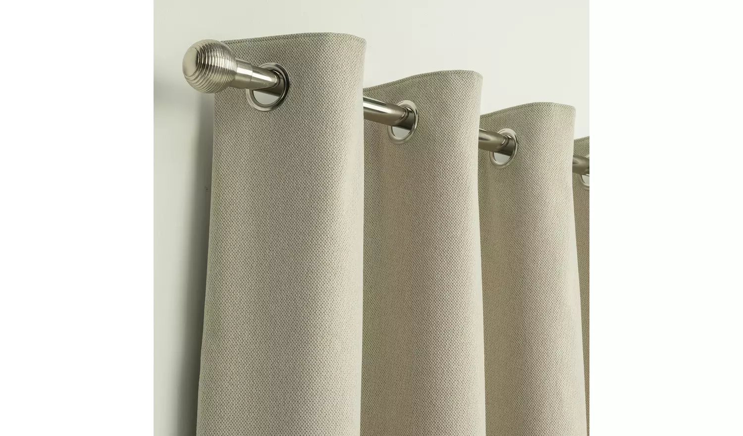 Habitat Textured Plain Blackout Eyelet Curtains - Neutral