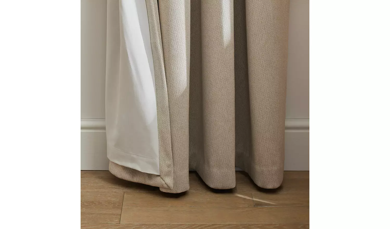 Habitat Textured Plain Blackout Eyelet Curtains - Neutral