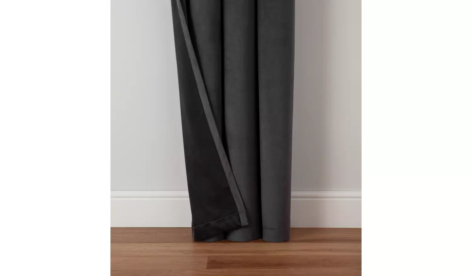 Habitat Plain Matt Velvet Dimout Eyelet Curtains - Grey