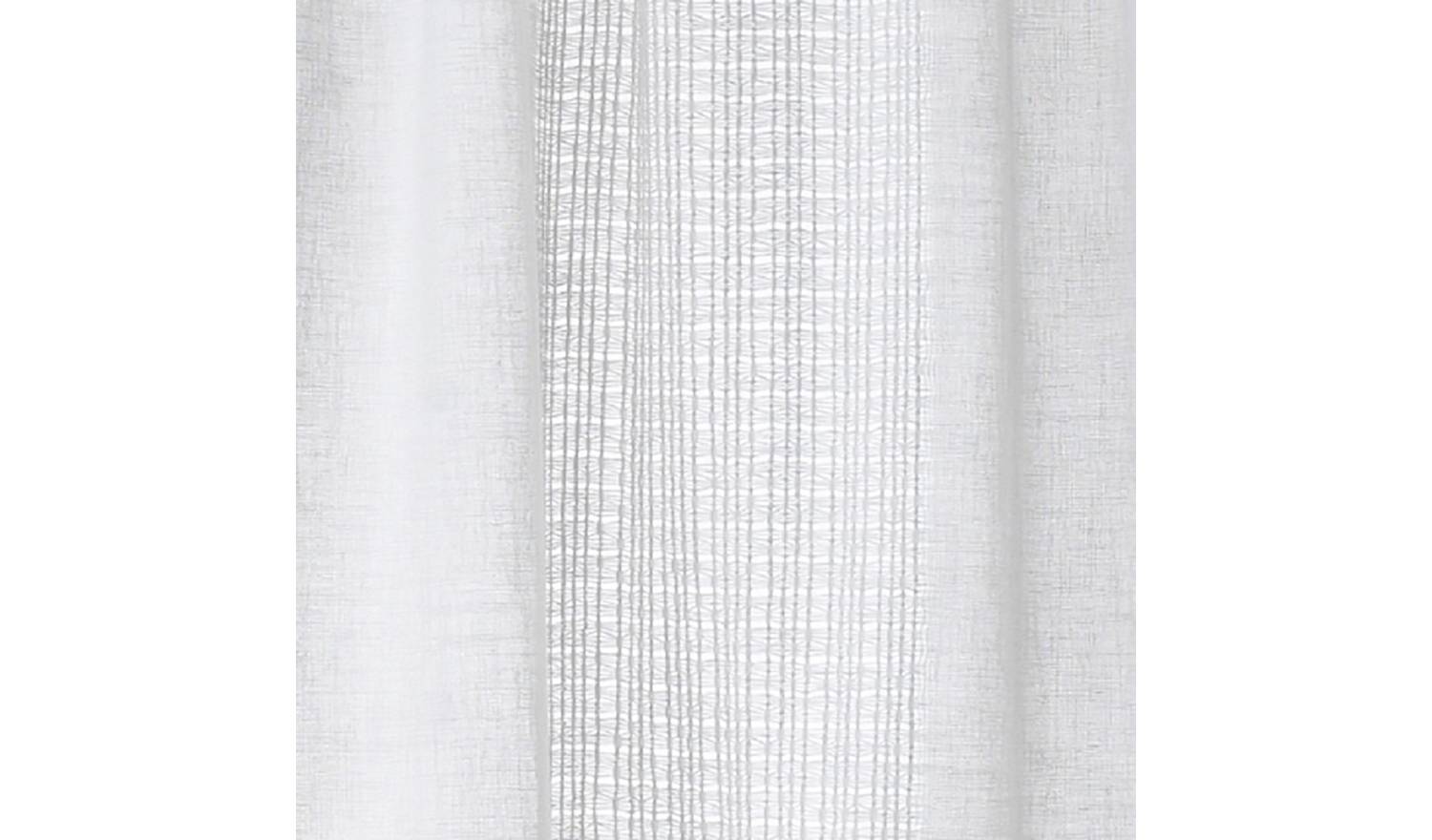 Habitat Linen Look Ladder Voile Curtain Panel - White
