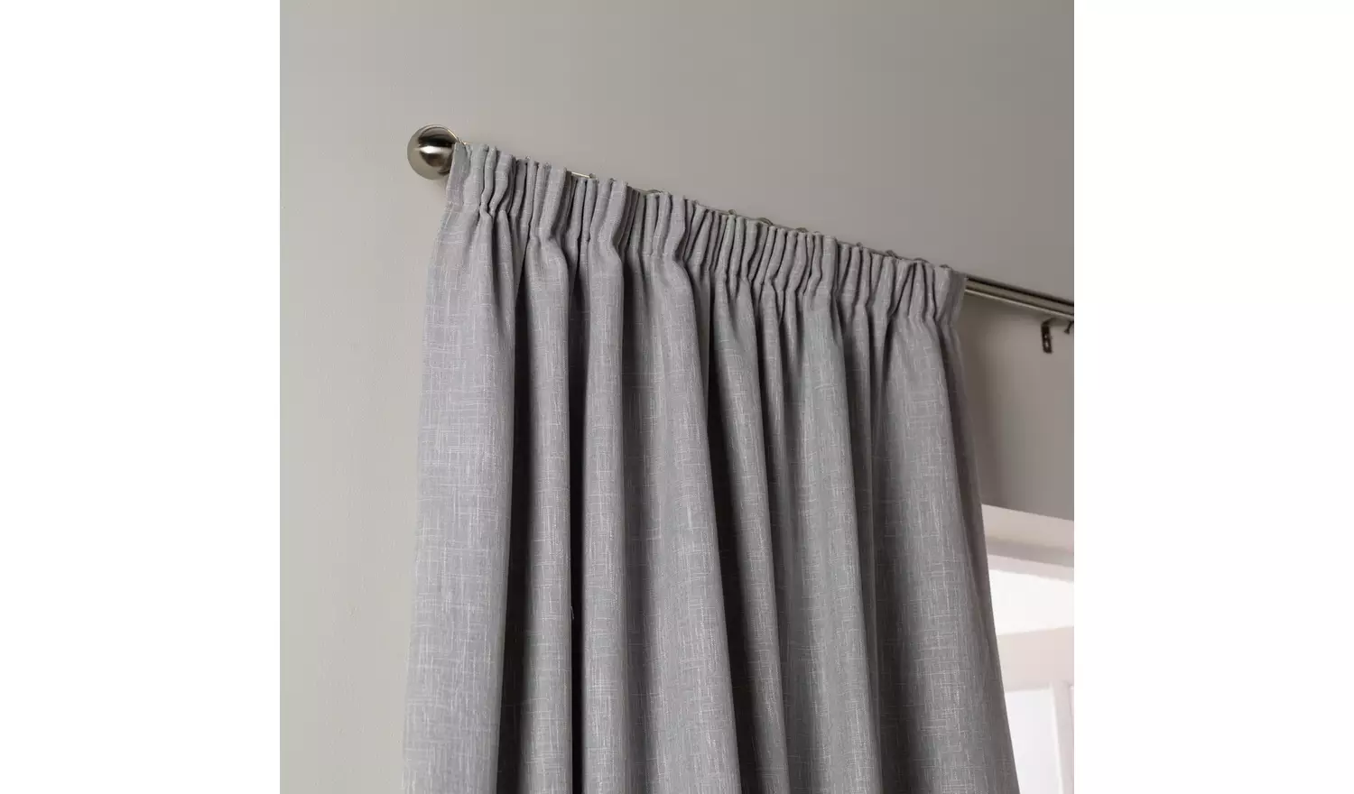 Habitat Blackout Lined Pencil Pleat Curtains - Dove Grey