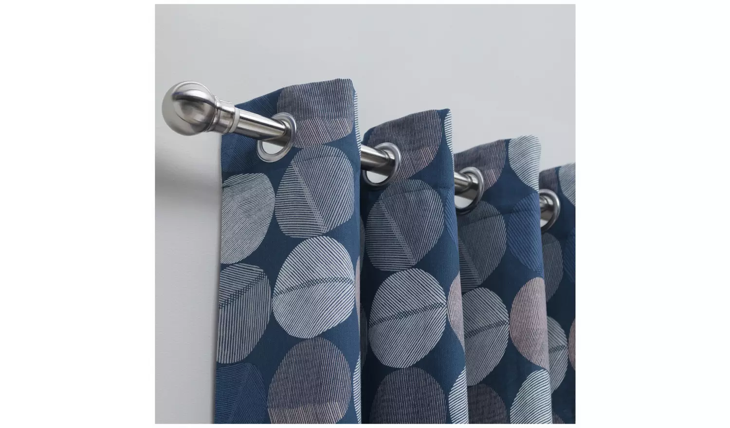 Habitat Skandi Spot Fully Lined Eyelet Curtains - Multi