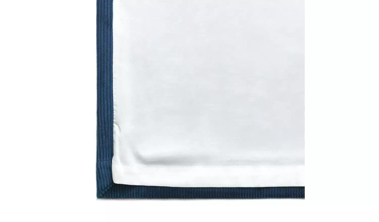 Habitat Cord striped Fully Lined Eyelet Curtains - Navy Blue