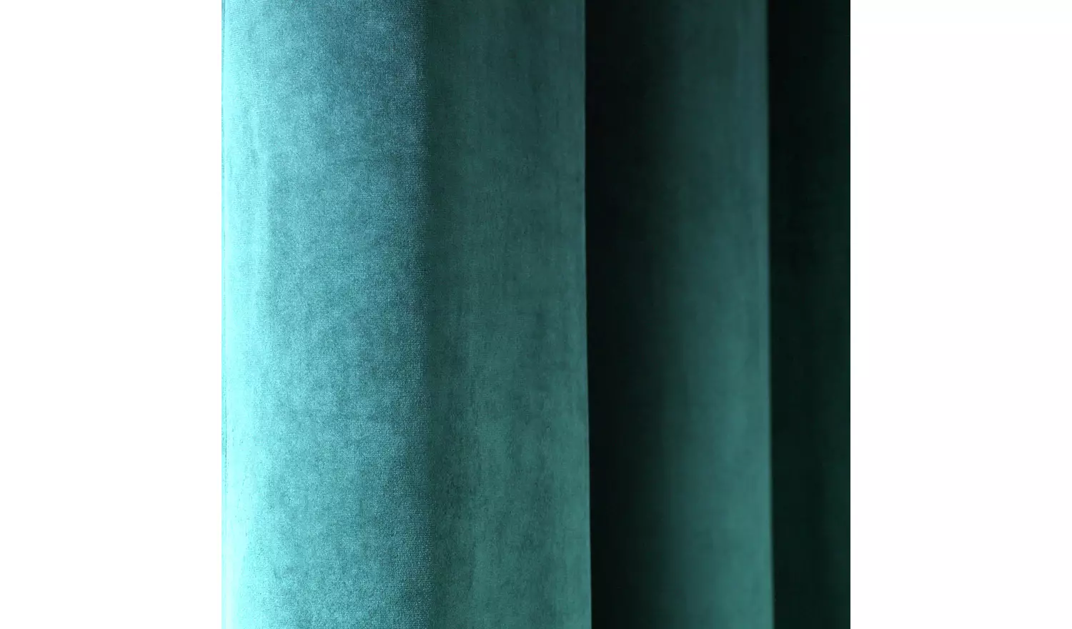 Habitat Plain Matt Velvet Eyelet Curtains - Emerald