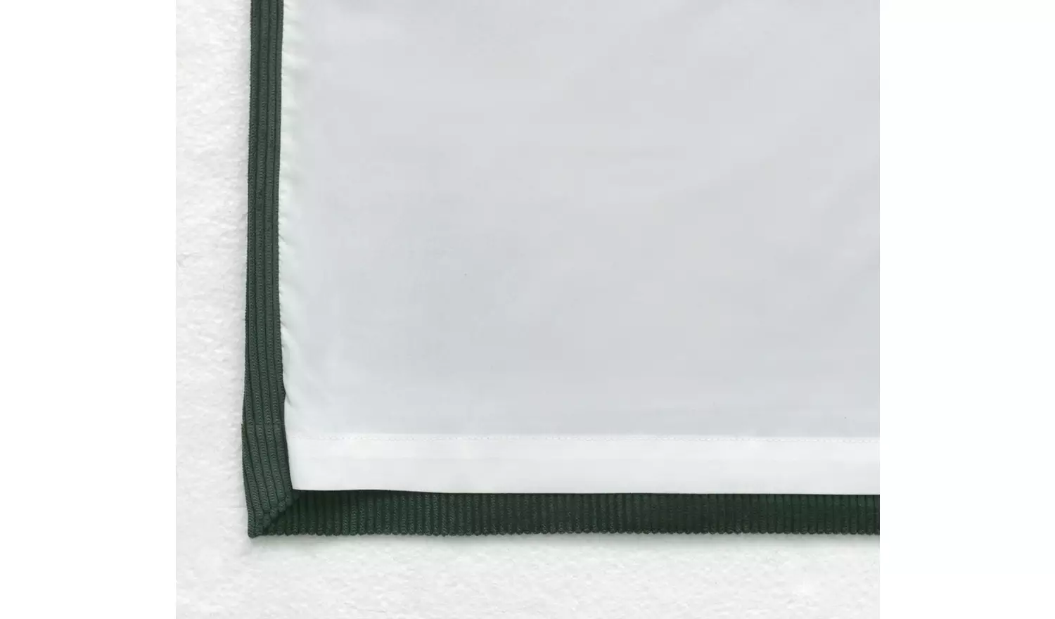 Habitat Cord striped Lined Eyelet Curtains - Forest Green