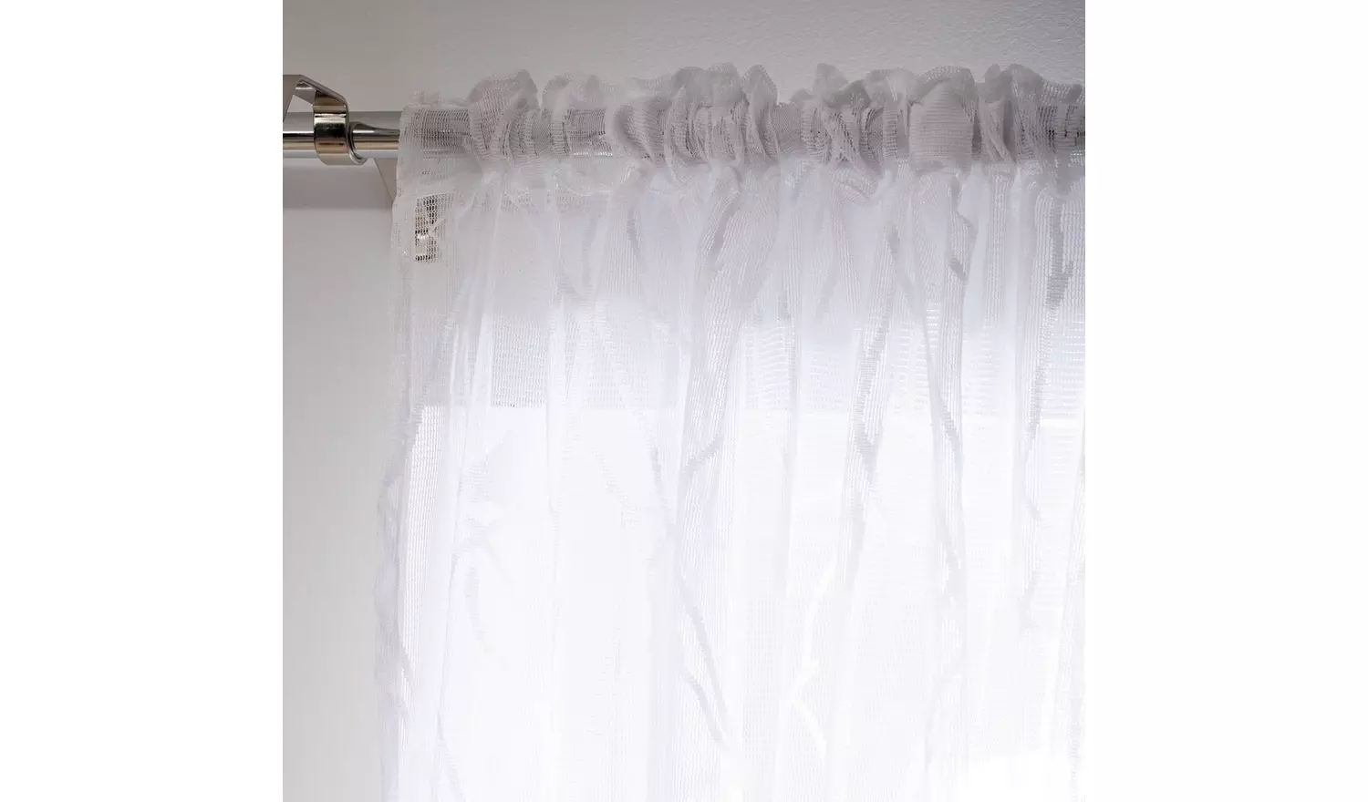 Habitat Sheer Bird Net Pencil Pleat Curtains - White