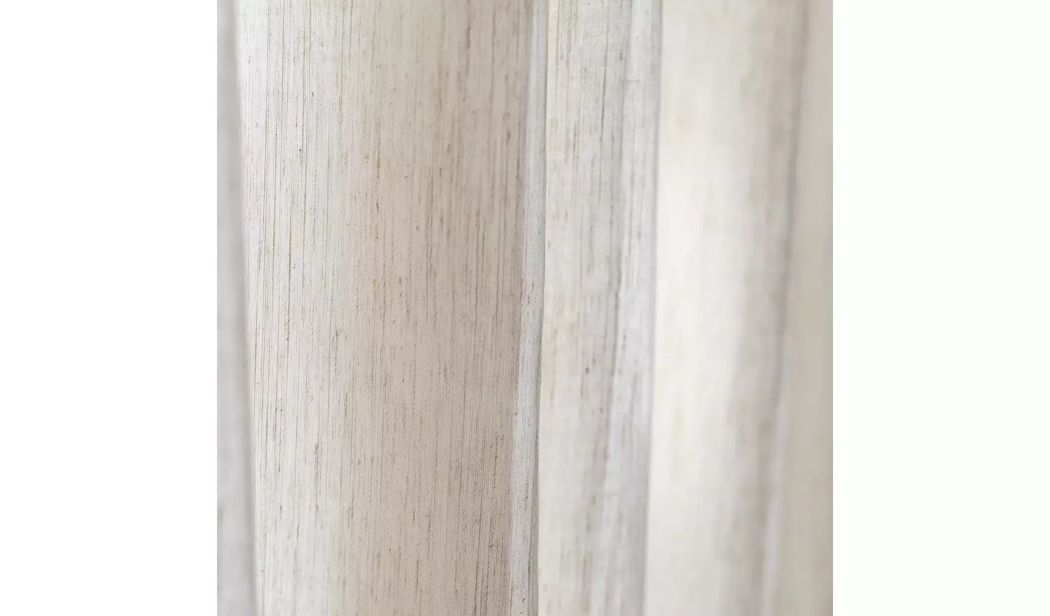 Habitat Button Voile Unlined Tab Top Panel - Natural